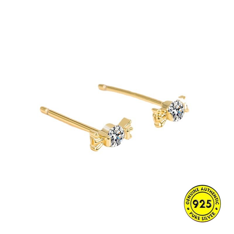 Anting Tusuk Permen Lucu Berlian Imitasi Mini U1311