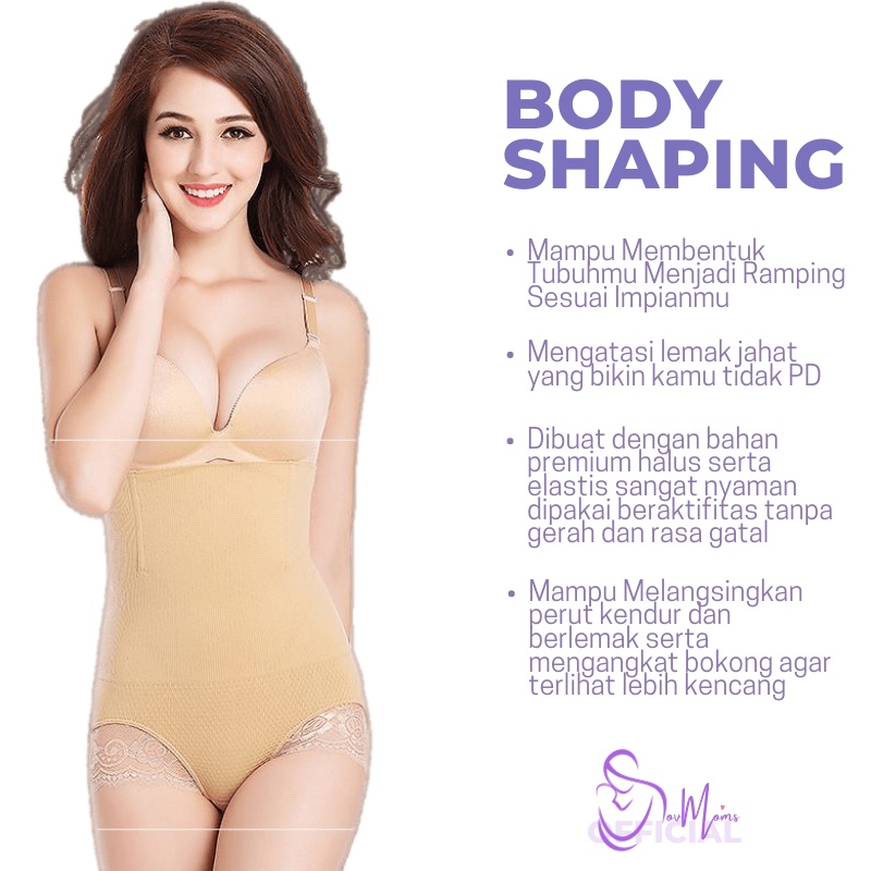 Celana Dalam Wanita Korset Pelangsing Perut Buncit Alat Pengecil Perut Pembakar Lemak Celana Dalam Munafie Wanita Sauna Bawahan Elastis Celana Long Lace Import Premium Terbaru Terlaris