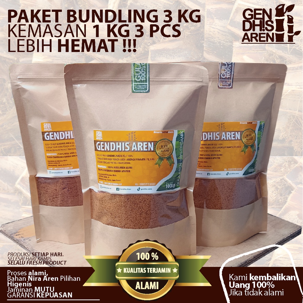 

GULA AREN SEMUT - PAKET BUNDLING 3 KG