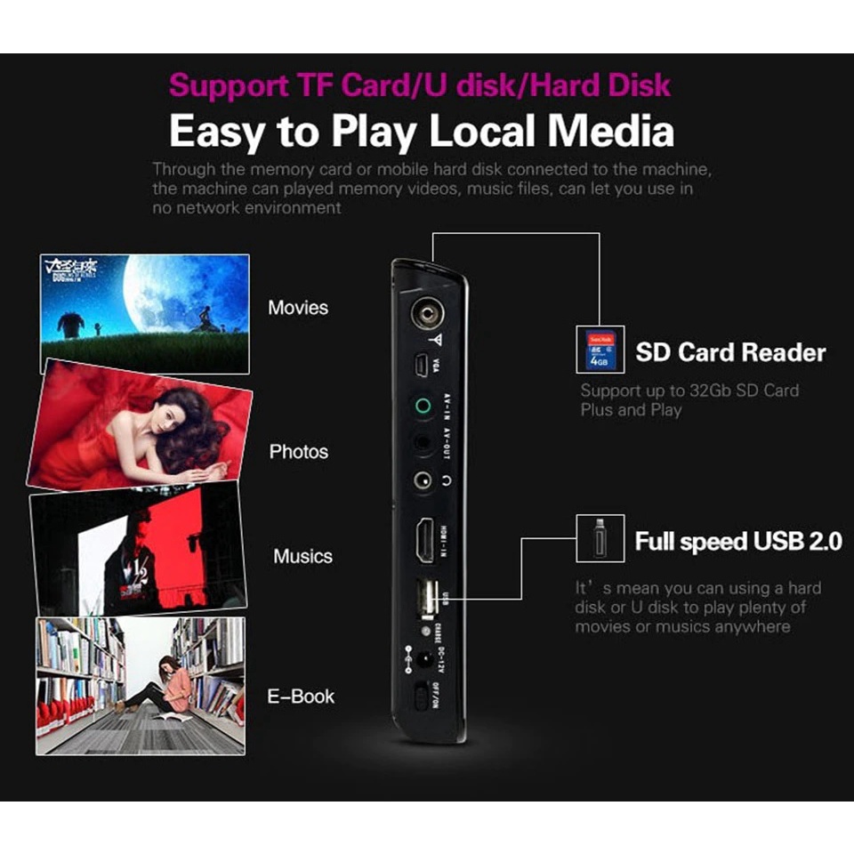 TV Digital Portabel Ukuran 10 Inci - Support Siaran Digital DVB-T2 - Praktis Dimana Saja