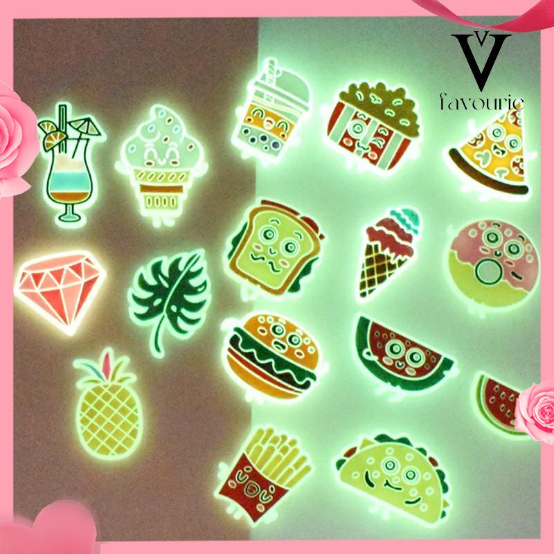 CODCharms Pin Bahan Pvc Glow In The Dark Desain Makanan Untuk Aksesoris Charms Fashion-FA