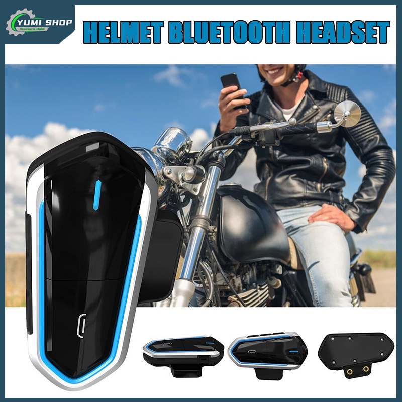 Helmet Headset/BT22B Bluetooth5.0/1000mah/Helm Sepeda Motor Headset Speaker Nirkabel/Tahan Air Hands-free Dengan Mikrofon/Suara Bermain Musik untuk iPhone Android Smartphone