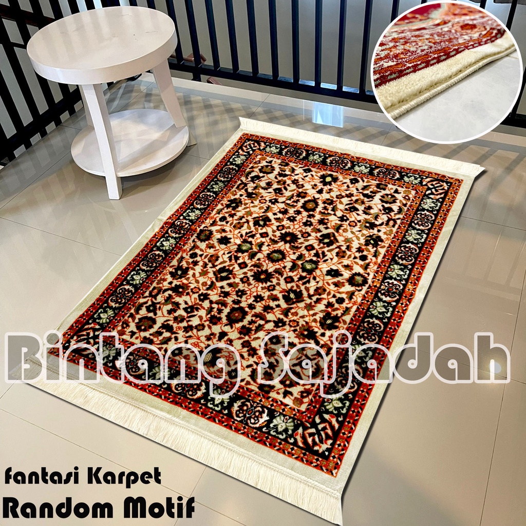 Sajadah Turki Tebal Fantasi Karpet Ukuran Dewasa Perlengkapan Sholat - Bintang Sejadah