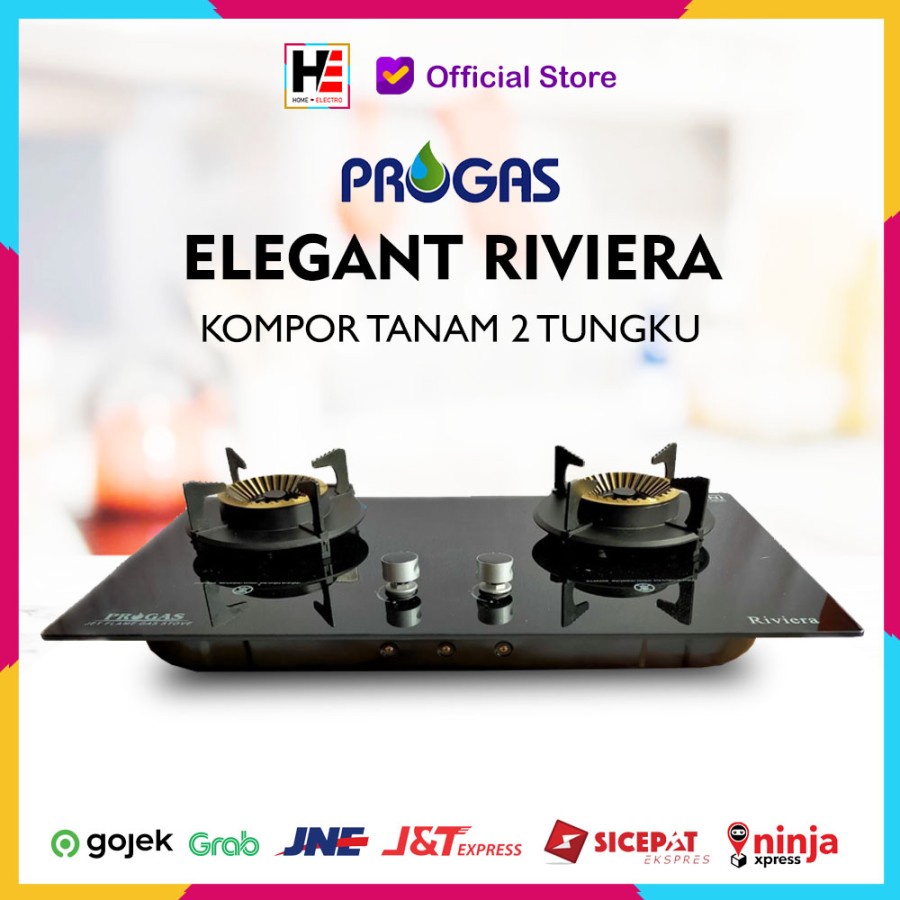 Kompor Tanam Progas 2 Tungku Api Elegant Riviera