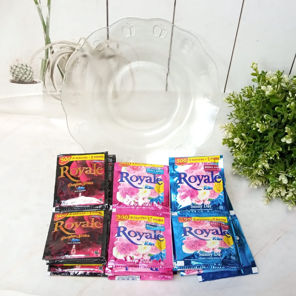 SoKlin/So Klin Royale Pelembut Konsentrat Renceng ( Beli 3 Renceng Gratis Piring, utk produk tertentu )