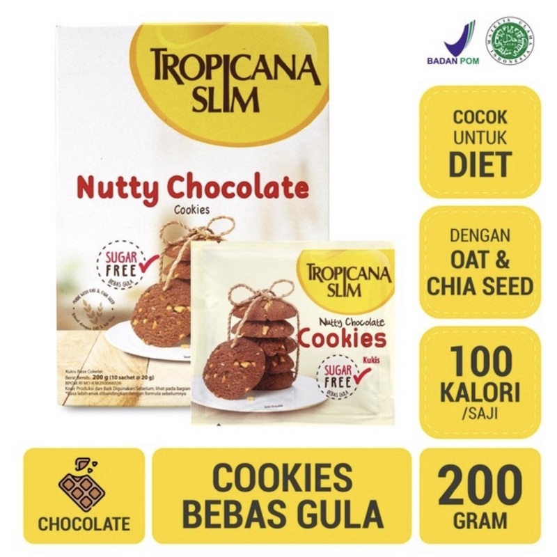 Tropicana slim cookies 200 gram ( cookies bebas gula )