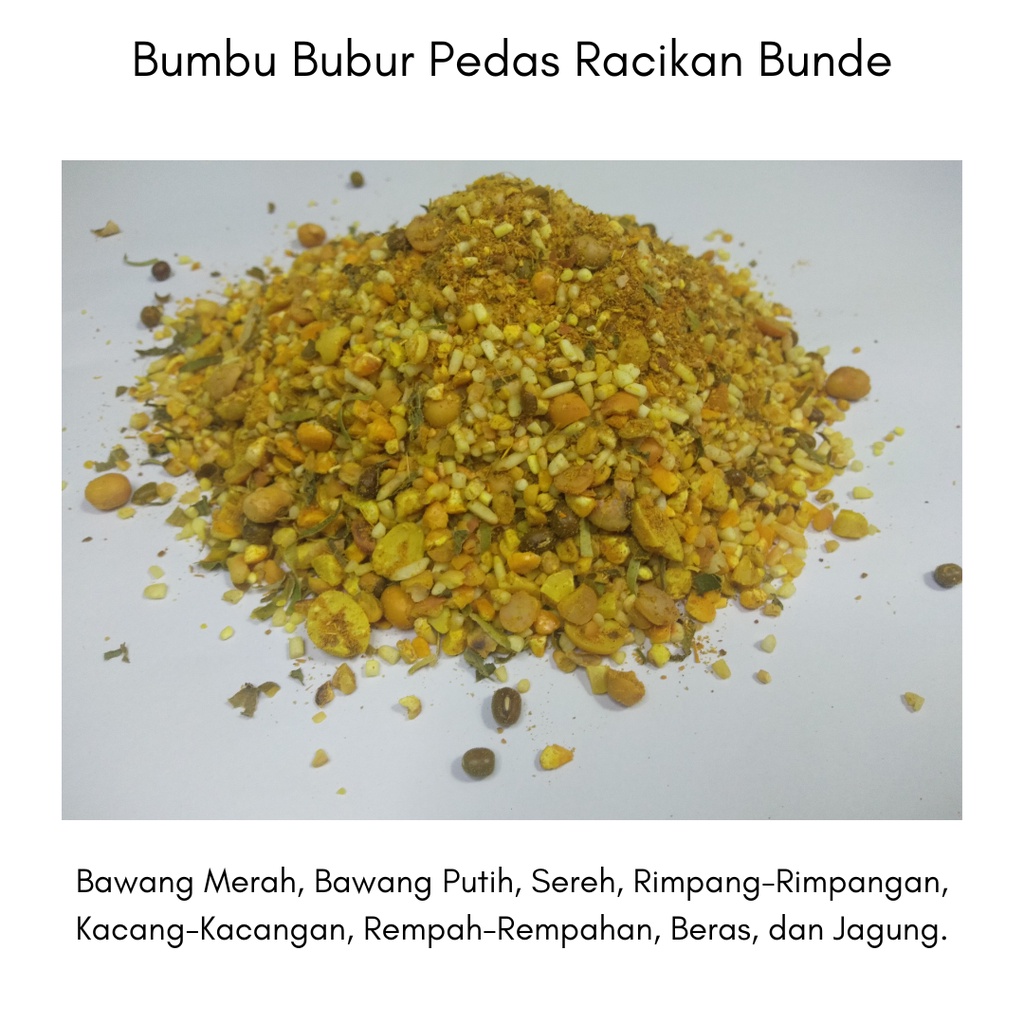 

Bumbu Bubur Pedas Khas Melayu Medan Berat Seperempat Kilo