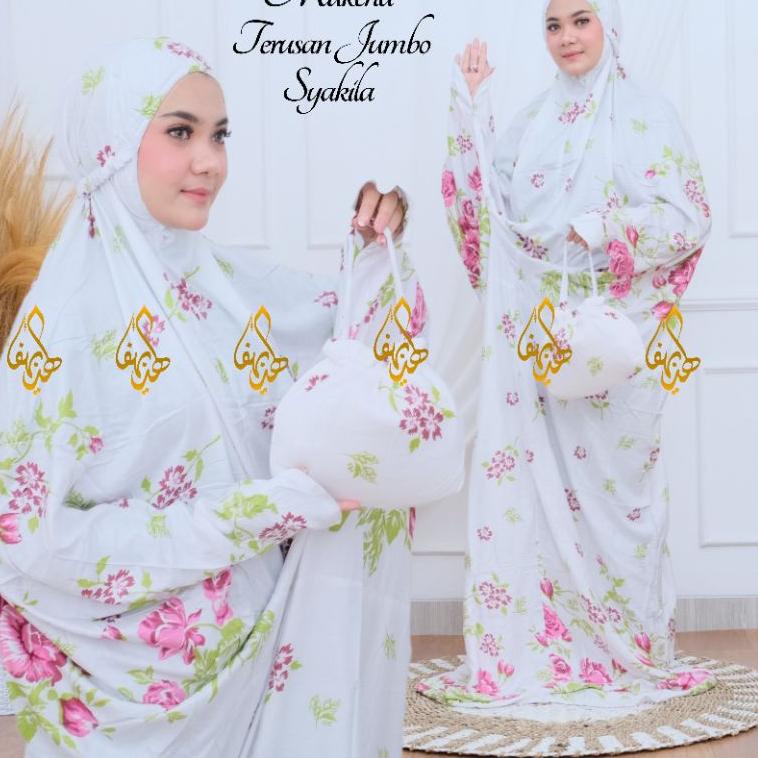 ㋿ Haibahf Mukena Terusan Dewasa Jumbo Tali Karet cincin Jari Bahan Rayon Bali Dingin TERLARIS 2990 ღ