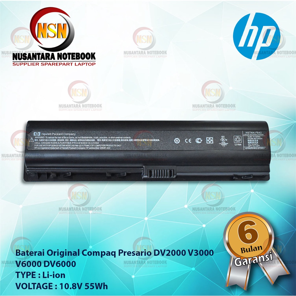 Baterai Original Hp Compaq Presario V3000 V6000 DV2000 DV6000