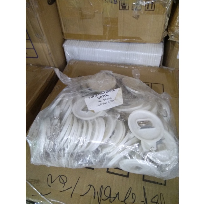 

BAHAN PIN GANTUNGAN KUNCI PEMBUKA TUTUP BOTOL UK 5,8 ISI 100