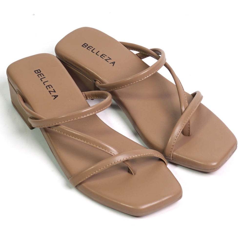 Belleza Shoes Mall Sandal Heels Wanita RAIA L.Tan Sendal Heel Cewek Terbaru Murah Kekinian