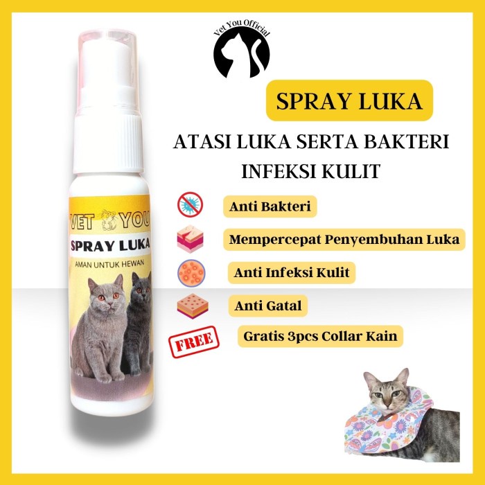 spray luka kucing - obat semprot luka luar obat koreng borok kucing