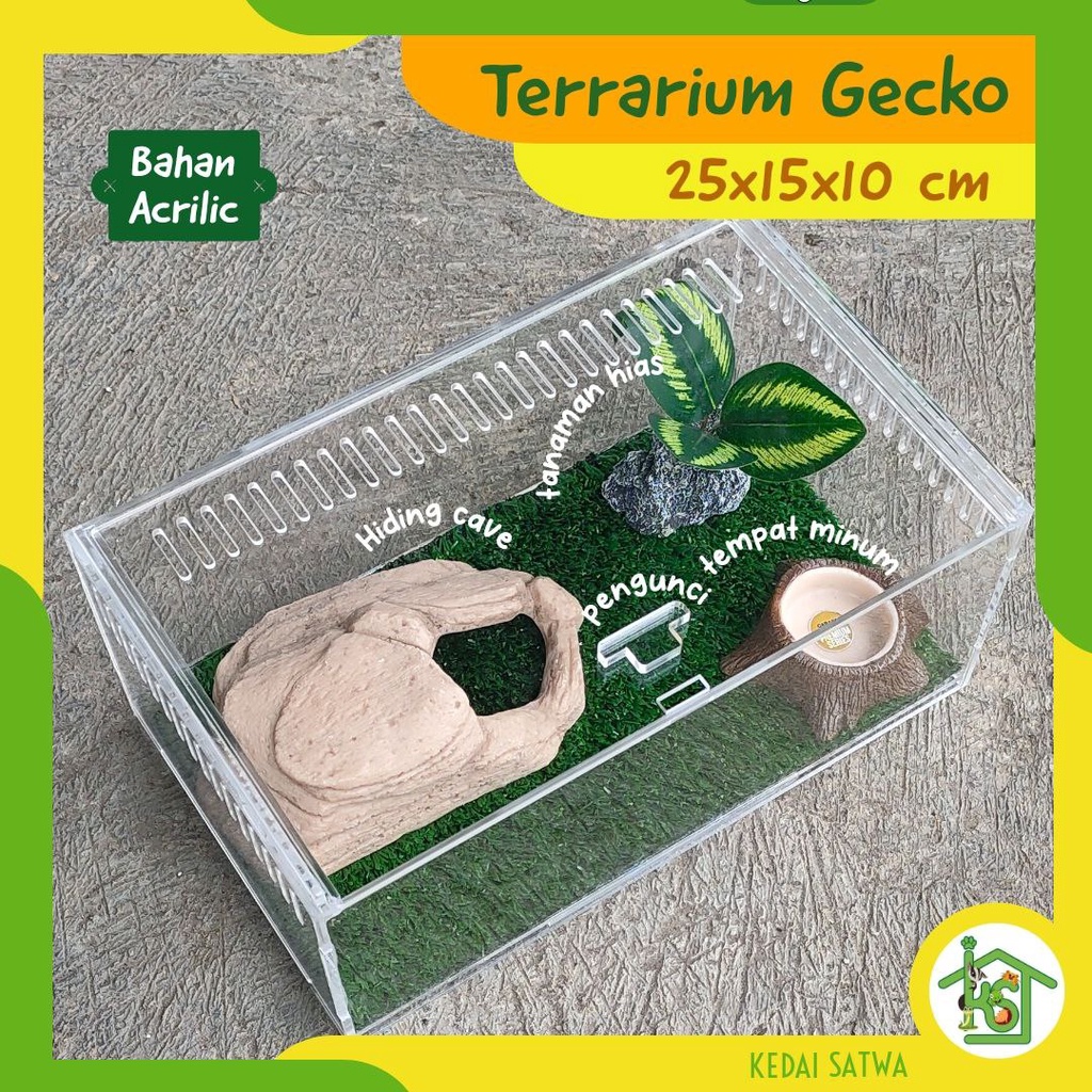 Enclosure Terrarium Kandang Gecko, Corn Snake, Ular, Tarantula