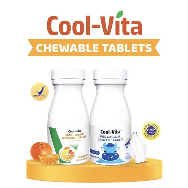 [COD] READY CoolVita chewable Penggemuk badan (Kunyah) isi 30 Tablets / Cool-Vita penggemuk Badan/Co