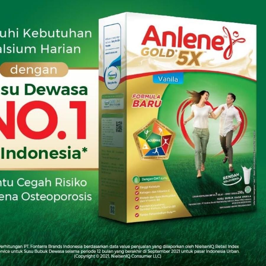 

Anlene Gold 5X Susu Bubuk Vanila 2 x 240g - Nutrisi Tulang, Sendi, dan Otot ポ