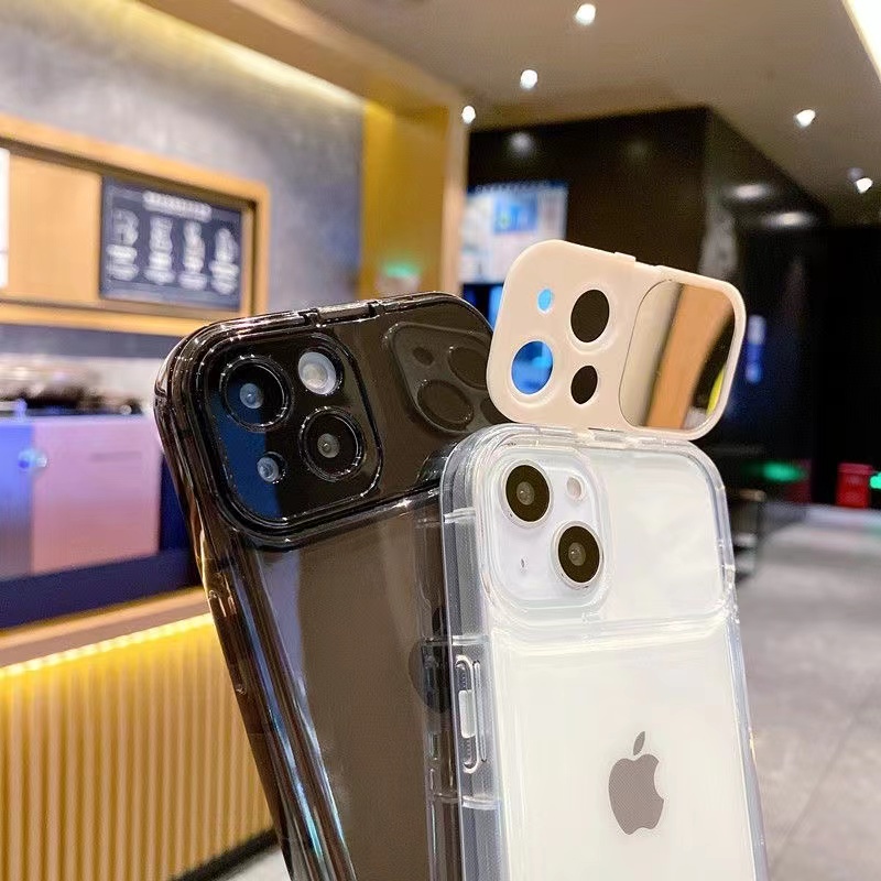 IPHONE Flip Mirror Cermin Rias Casing Ponsel Iphone11 12 13 14 Pro Max Plus X Xs Max Xr 7 8 Plus Sarung Case Shockproof