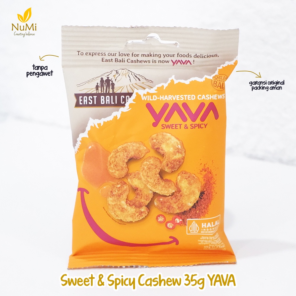 

35G Sweet Spicy Wild Harvested Cashews - YAVA