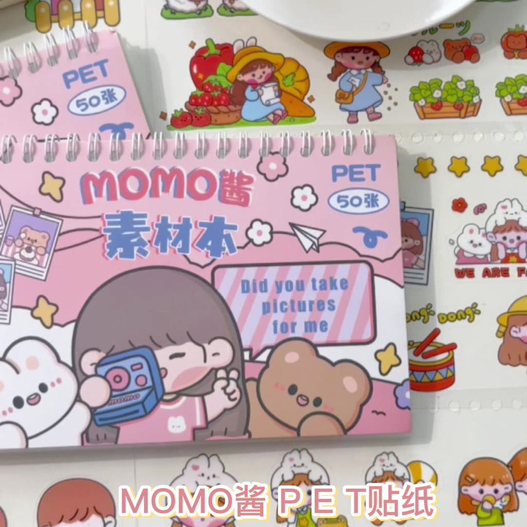 (50 LBR) STIKER BUKU AESTHETIC PVC ISI 50 LEMBAR / AESTHETIC MEMO PEEL STICKER/ STIKER AESTHETIC DEKORASI