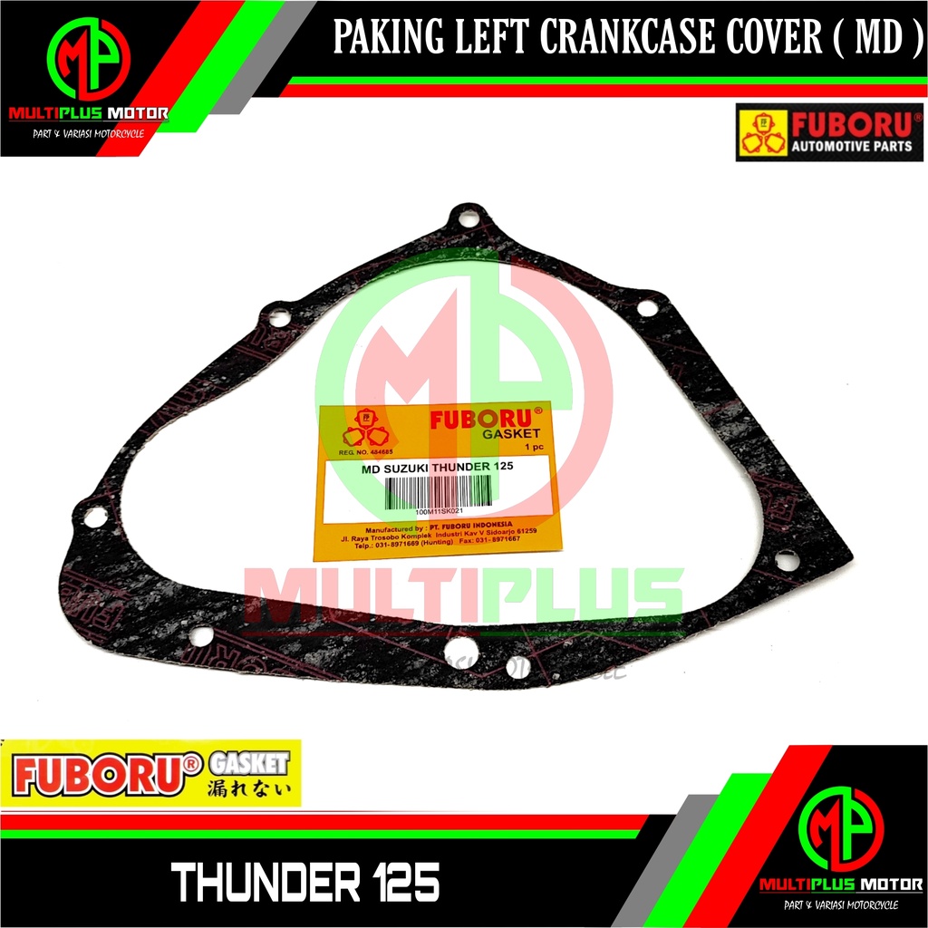 Paking Gasket Perpak MD Left crankcase cover tutup block blok mesin kiri FUBORU, THUNDER, THUNDER 12