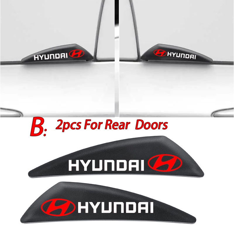 Pinggiran Pintu Mobil Anti Gores Tabrak (Penebalan) Stiker Perlindungan Sudut Stiker Karet Silicon Untuk Hyundai i10 Kona Getz Aksen Elantra Tucson I30 Santafe Creta ix35 I20 I40