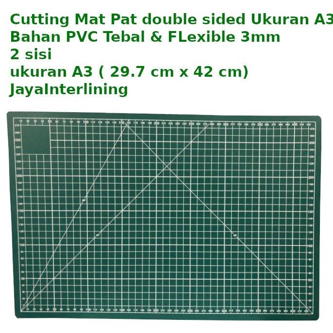 

Cutting Mat Pat double sided Ukuran A3 Bahan PVc Tebal Dan Flexibel