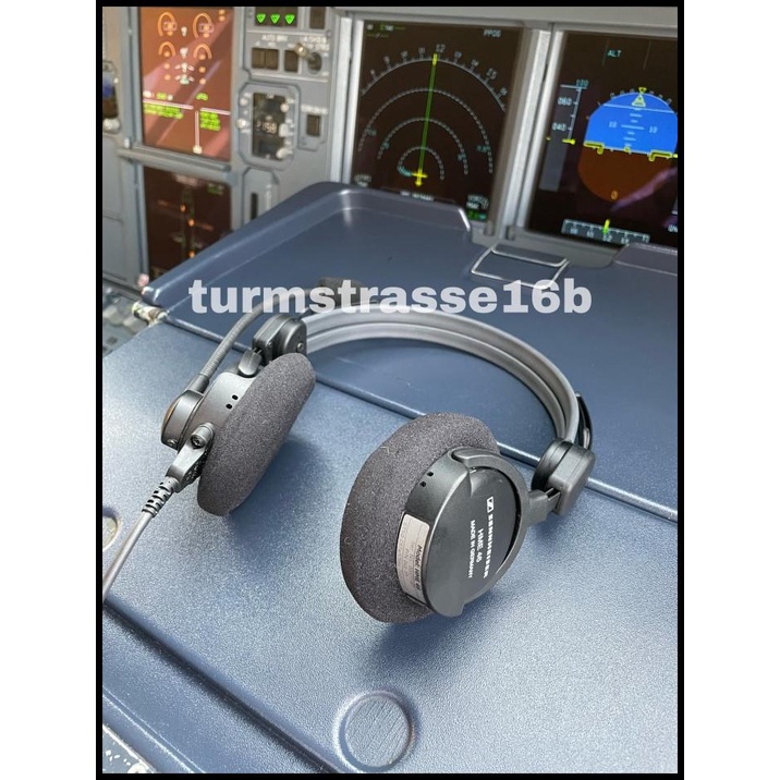 Sennheiser Hme 46 Headset Aviation Pilot Airbus