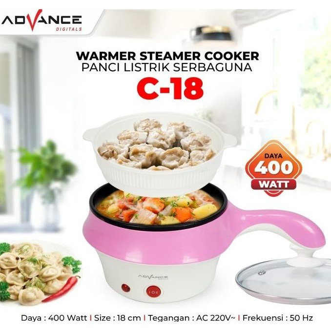 Advance Panci Elektrik Warmer Steamer Cooker Multifungsi C-18