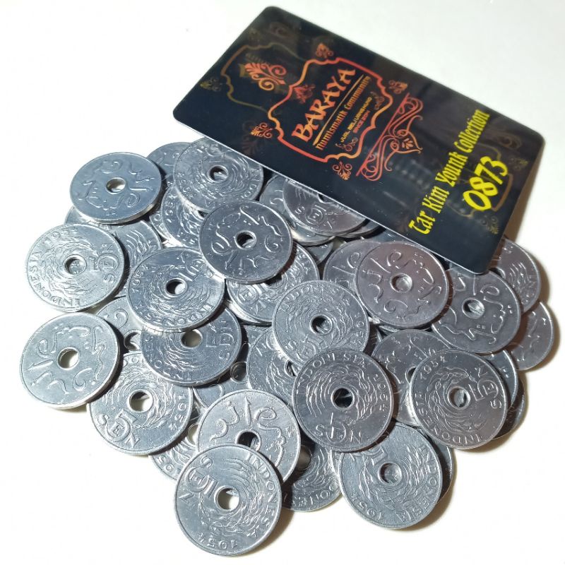 Koin Kuno 5 Sen Bolong Tahun 1954 Lumayan Langka