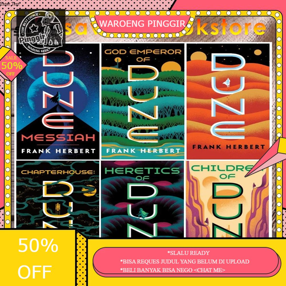 Buku (Eng) Frank Herbert's Dune Saga Books Collection 1 - 6 (Dune, Messiah, Children Of Dune, God Em