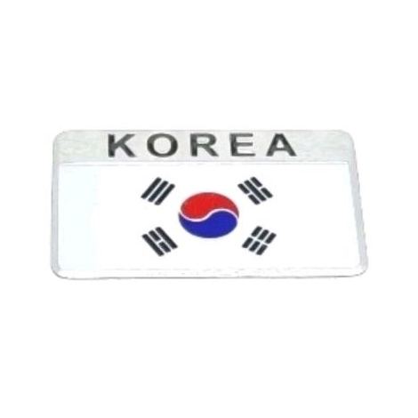 Stiker Emblem Mobil Bendera KOREA Bahan Aluminium