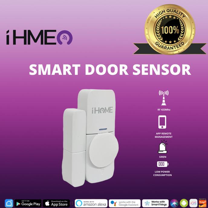 IHME Smart Door Sensor Wireless Wifi RF 433 Sensor Pintu Tuya