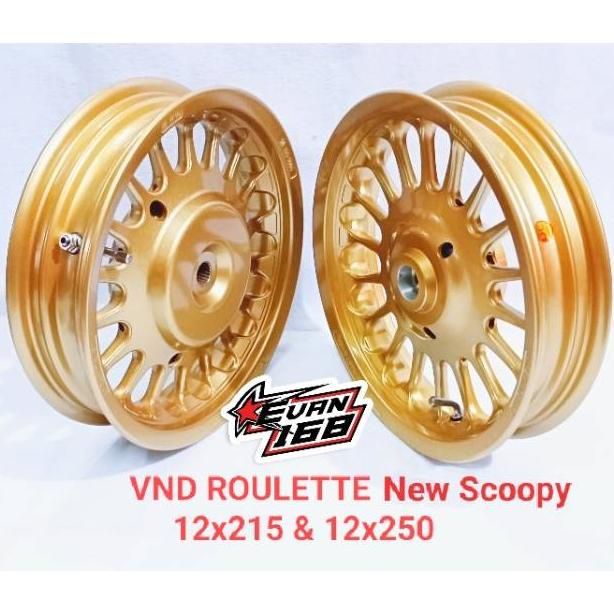 Velg Racing VND ROULLETE Ring 12 All New Scoopy FI 2018 Gold Matte
