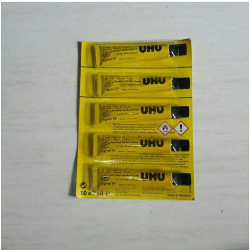 

Lem UHU Kuning Tube / Cair 7ml ( No. 10 )