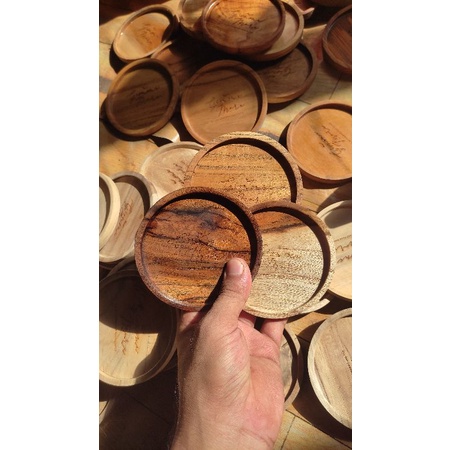 WOODEN COASTER/TATAKAN GELAS/ALAS GELAS/TATAKAN GELAS KAYU/ALAS KAYU/ALAS KAYU JATI/TATAKAN GELAS JA