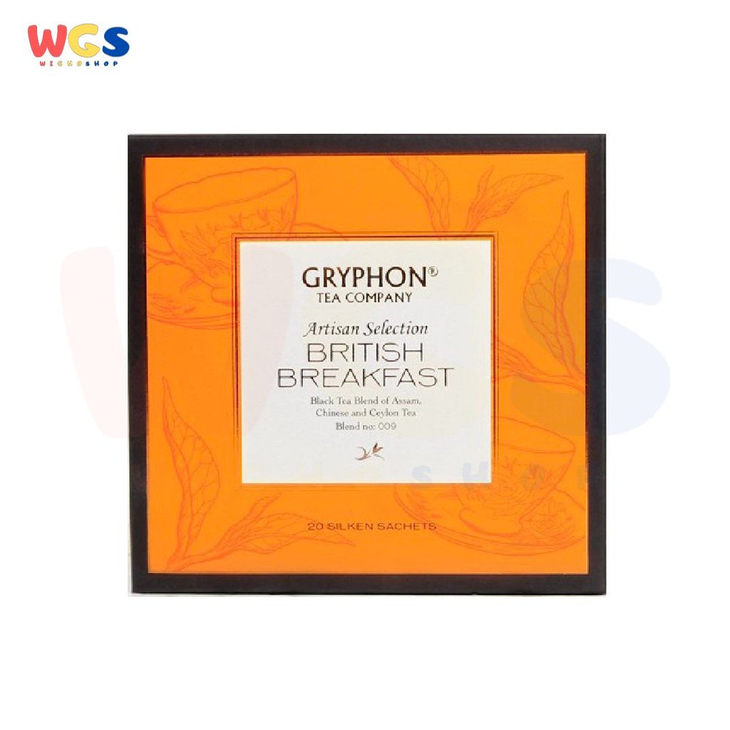 Gryphon Tea Bag British Breakfast Black Tea Blend of Assam Tea 1 Silken Sachet