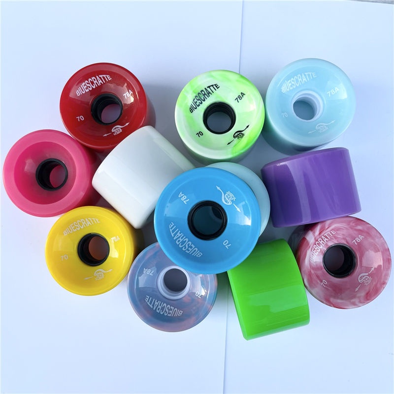 Papan Surfing Darat PU Roda Skateboard Longboard Fishboard Kecil Profesional Daya Serap Kejut Sikat Street Walker 70mm Roda Jalan
