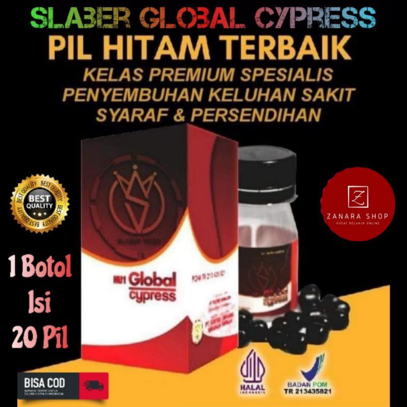 PROMO GLOBAL CYPRESS SLABER TRUST PIL HITAM AJAIB TERBAIK 1 BOTOL 20PC