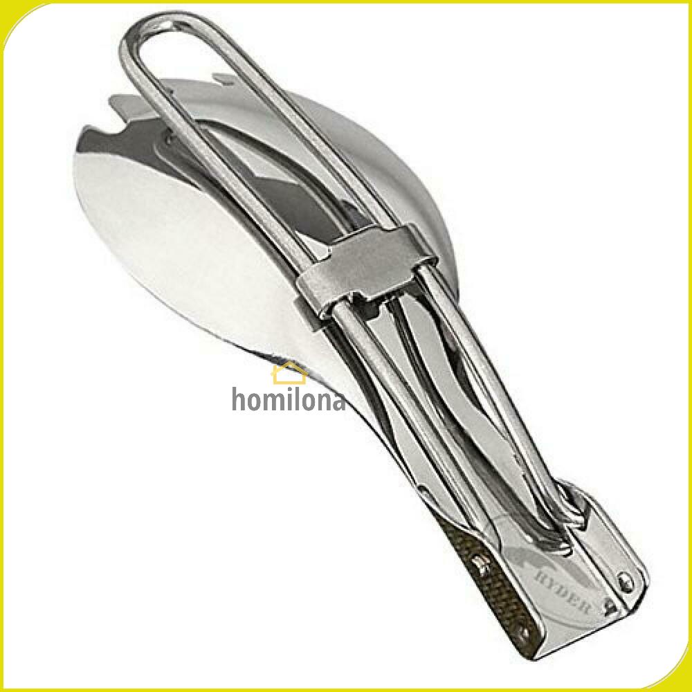 KNIFEZER Foldable Spoon Fork Sendok Garpu Lipat Stainless Steel - SVGF2