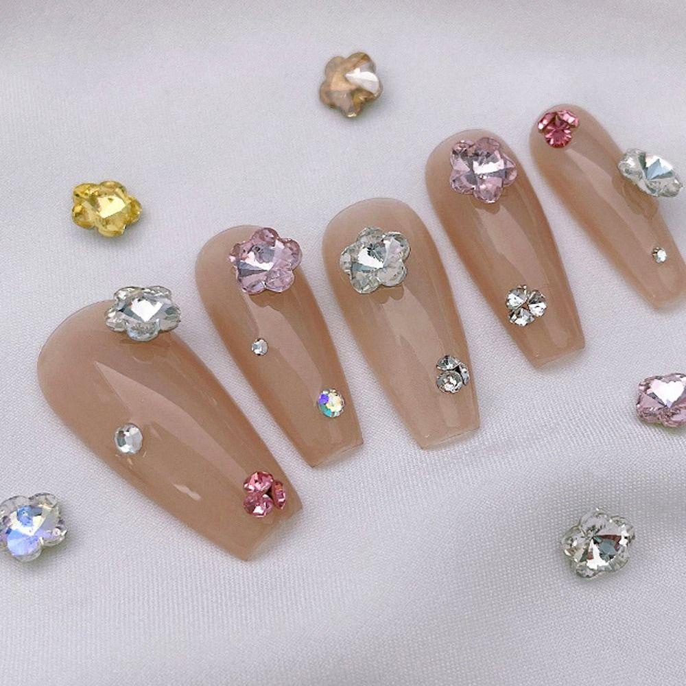 AUGUSTINA Agustina Bunga Dekorasi Kuku Jepang Plum Blossom Manicure Aksesoris Fashion Perhiasan Kuku 3D