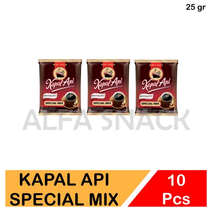 

Kopi Kapal Api Special Mix 1 Renceng (10 pcs x 25 gram)