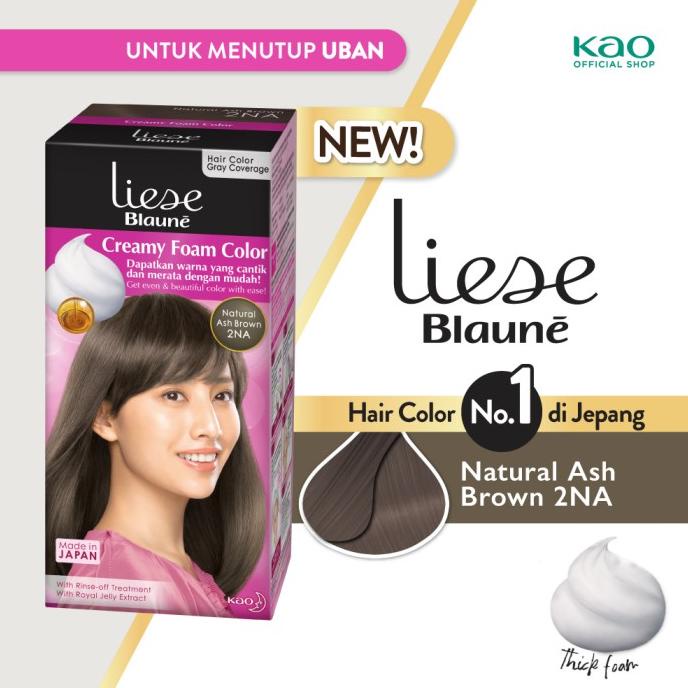 Liese Blaune Bubble Hair Color Foam Cat Rambut - Natural Ash Brown