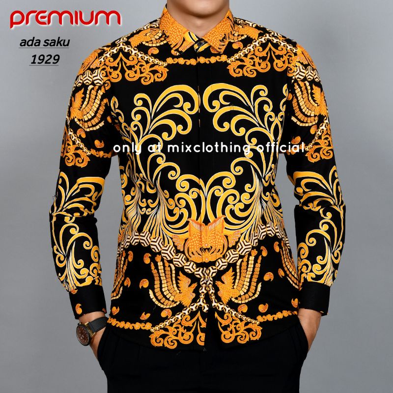 CBL 1124 HEM KEMEJA BATIK PRIA SLIMFIT LENGAN PANJANG COLIN DION