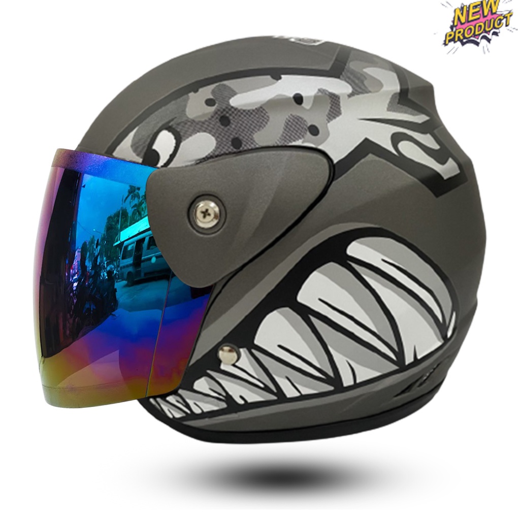 Helm Half Face Dewasa Evolution GM BULLET Untuk Pria Dan Wanita Dewasa COD
