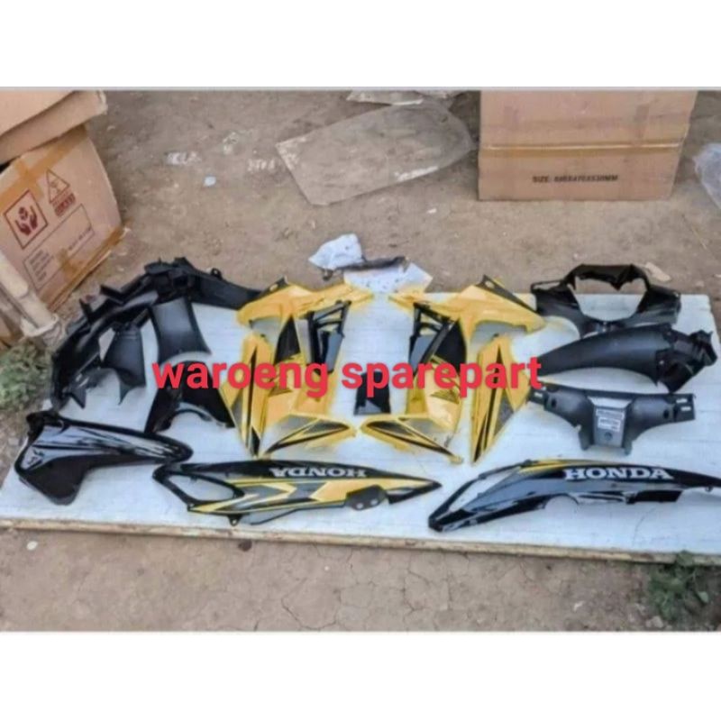 Full body Supra x 125 Batman kuning hitam