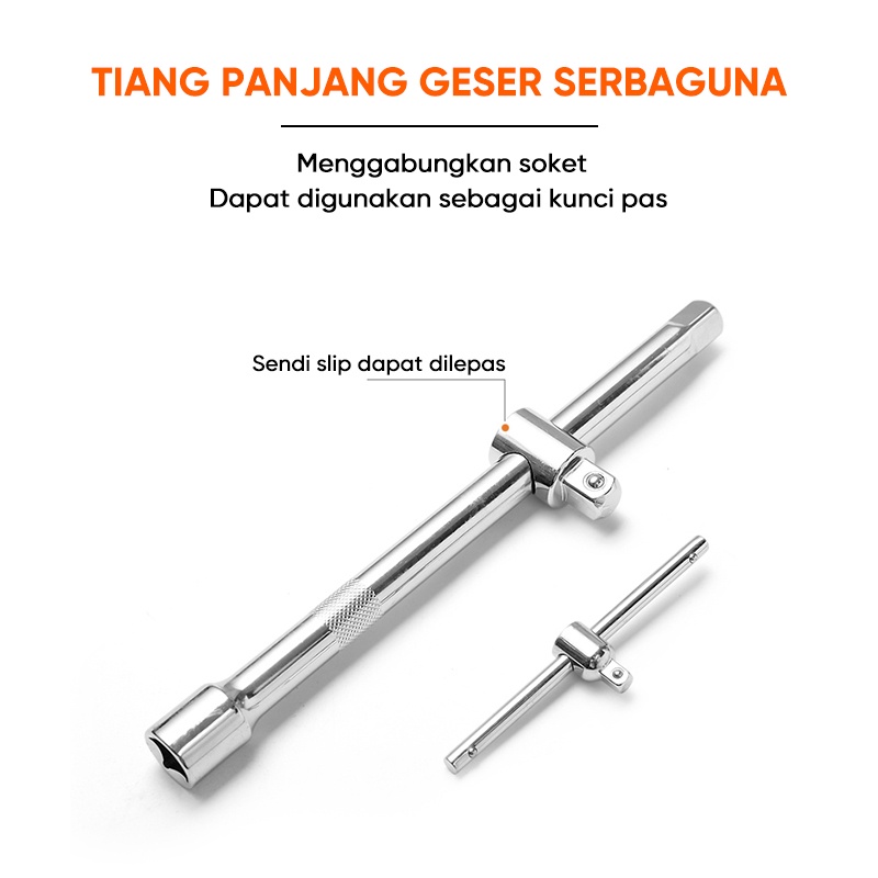 【Barang spot】ISKU kunci shock set 82 pcs Wrench Set kunci set tool box