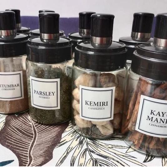 

ね Ready Stock Stiker Bumbu Dapur Warna Putih Kitchen Label Tahan Air Waterproof ⏎