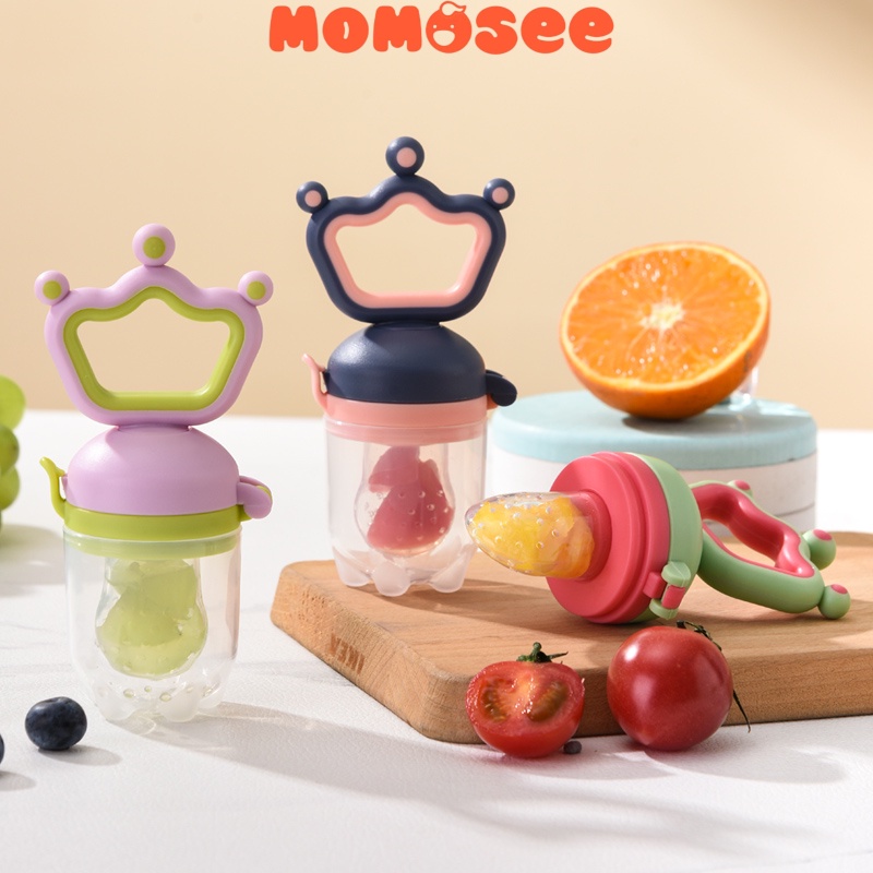 Momosee Baby Twist Food Fruit Feeder Dot Empeng Buah Bayi Teether Mash Teething Pacifier Fruit CJ061