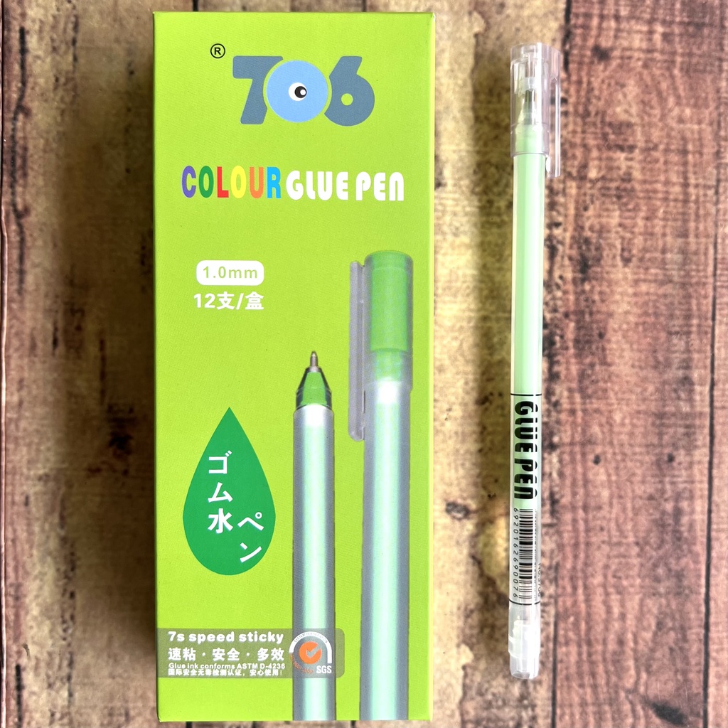 1 Pcs Colour Glue Pen 3706 - Glue Pen 1.0mm - Colour Glue Pen - Pen Sekaligus Lem