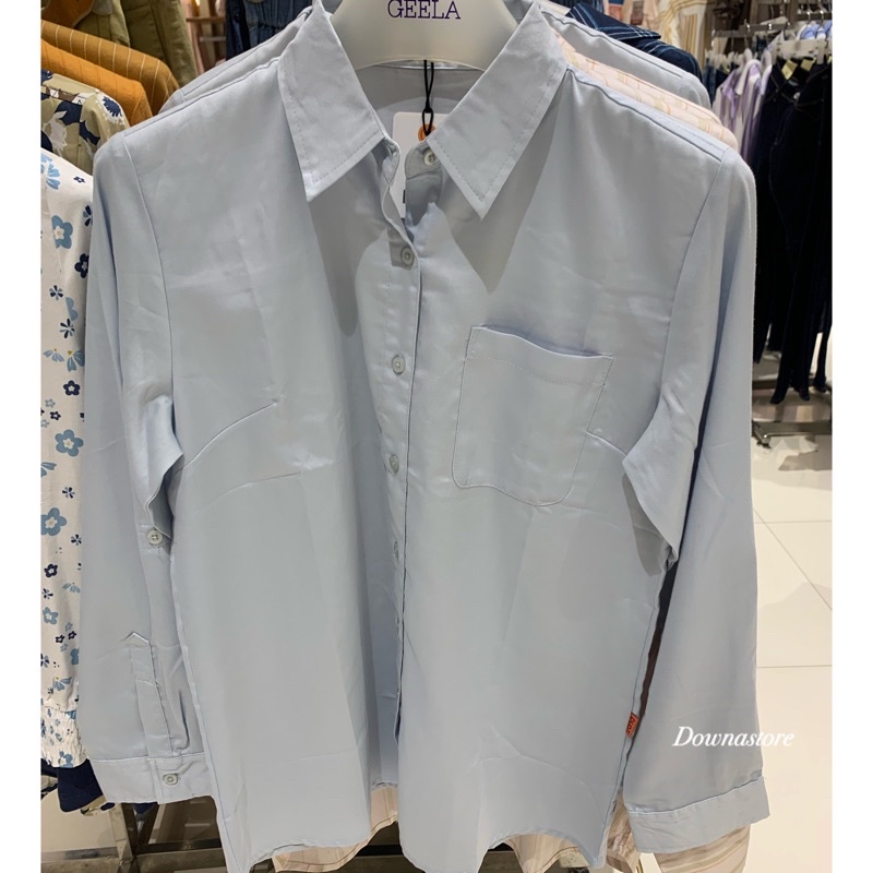 Dust Kemeja kerja lengan panjang wanita (S-XL)