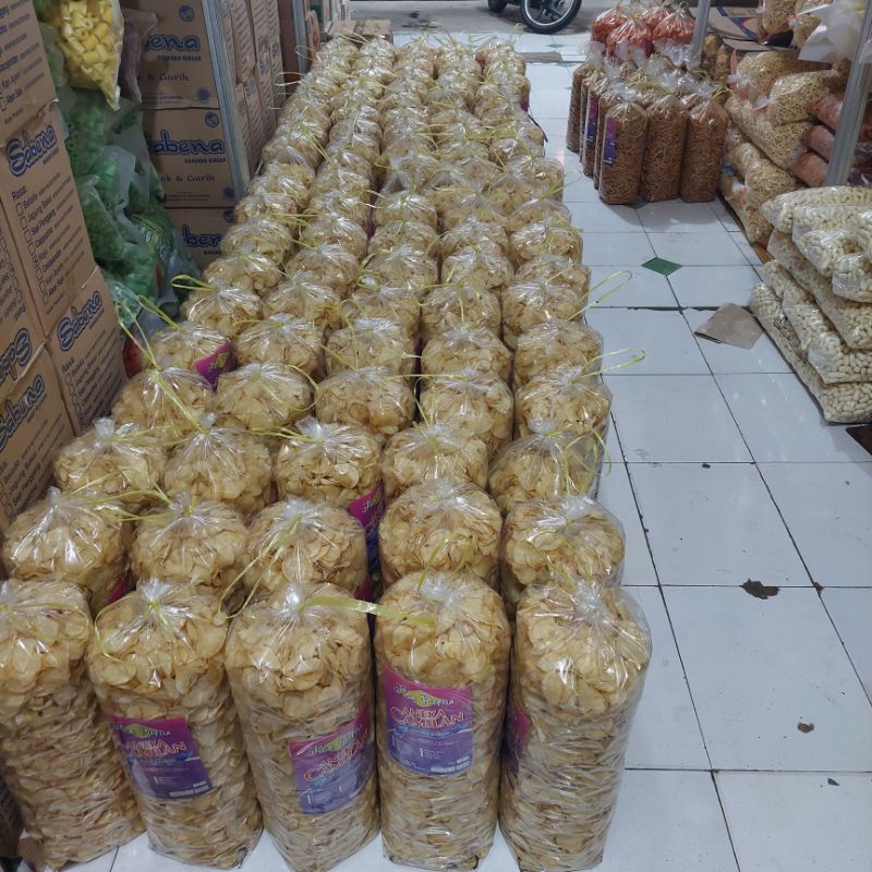 1 BAL 1.5KG KRIPIK SINGKONG GURIH RENYAH FRESH SELALU SNACK MURAH